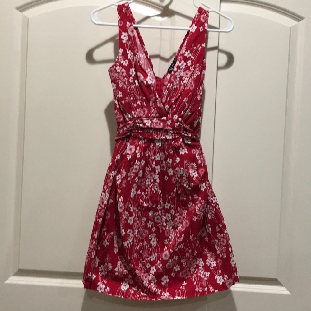 Adorable red and white sundress